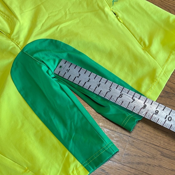 Men's Vibrant Yellow and Green Athletic Shorts - Picture 7 of 7